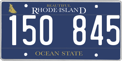 RI license plate 150845