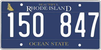 RI license plate 150847