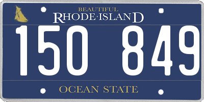 RI license plate 150849
