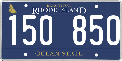 RI license plate 150850