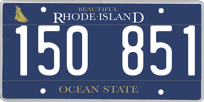 RI license plate 150851