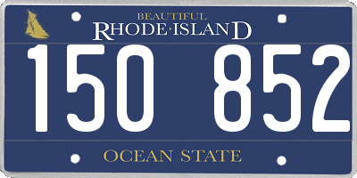 RI license plate 150852