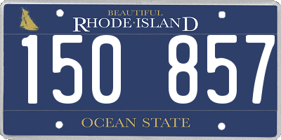 RI license plate 150857