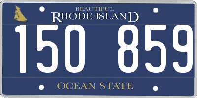 RI license plate 150859