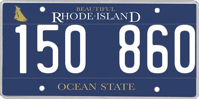 RI license plate 150860