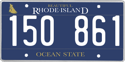 RI license plate 150861