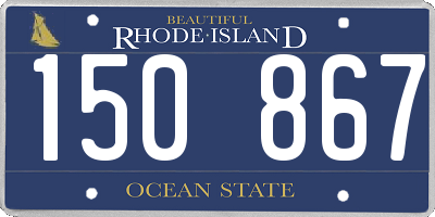 RI license plate 150867