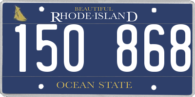RI license plate 150868