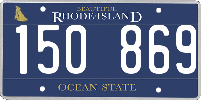 RI license plate 150869