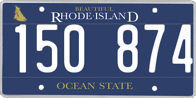 RI license plate 150874