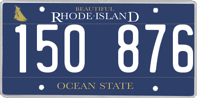 RI license plate 150876