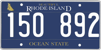 RI license plate 150892