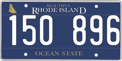 RI license plate 150896