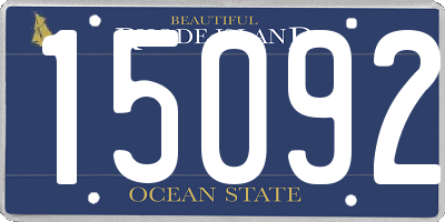 RI license plate 15092