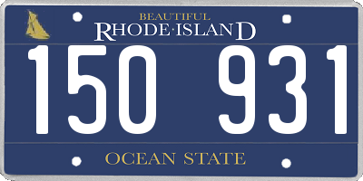 RI license plate 150931
