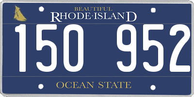 RI license plate 150952