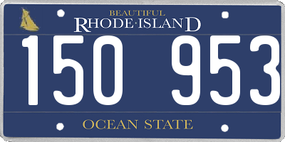 RI license plate 150953