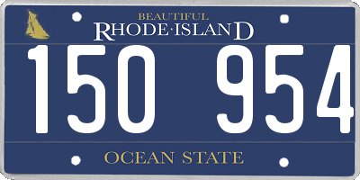 RI license plate 150954