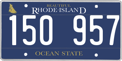 RI license plate 150957