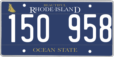 RI license plate 150958