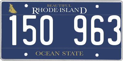 RI license plate 150963