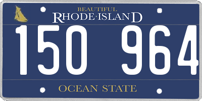 RI license plate 150964