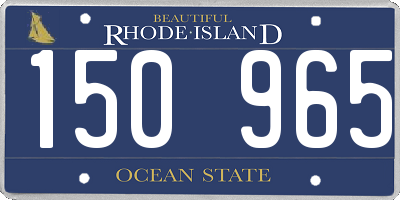 RI license plate 150965