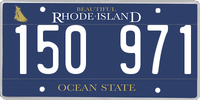 RI license plate 150971