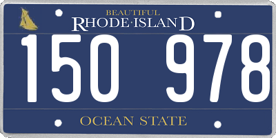 RI license plate 150978