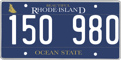RI license plate 150980