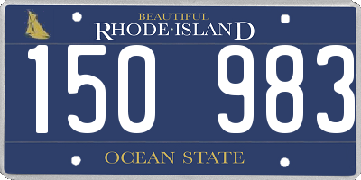 RI license plate 150983