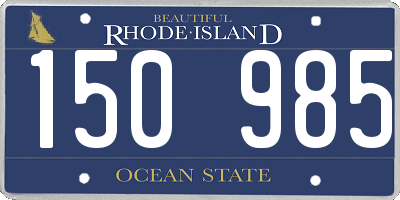 RI license plate 150985
