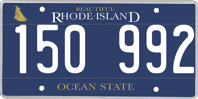 RI license plate 150992