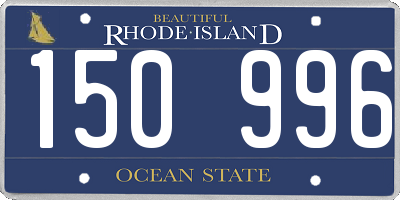 RI license plate 150996