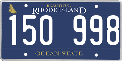 RI license plate 150998