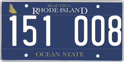 RI license plate 151008