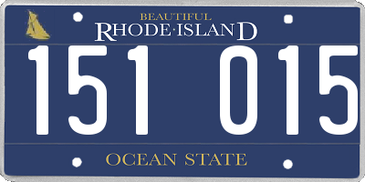 RI license plate 151015