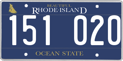 RI license plate 151020