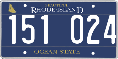 RI license plate 151024