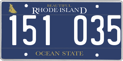 RI license plate 151035