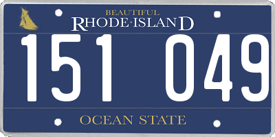RI license plate 151049