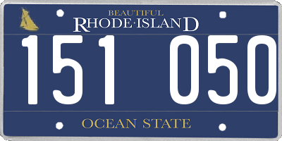RI license plate 151050