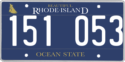 RI license plate 151053