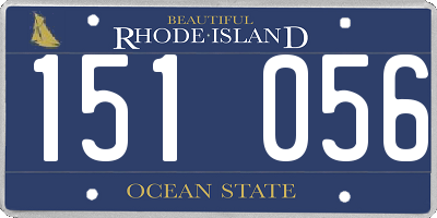 RI license plate 151056