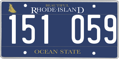 RI license plate 151059