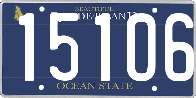 RI license plate 15106
