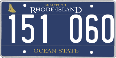 RI license plate 151060