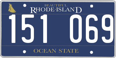 RI license plate 151069