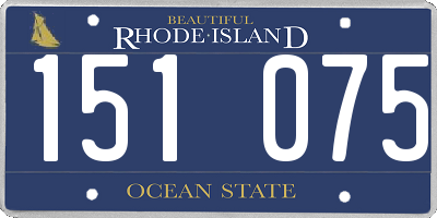 RI license plate 151075
