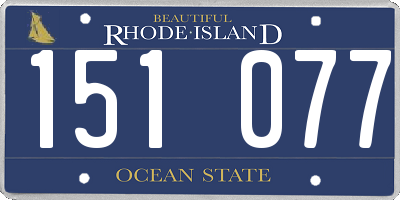 RI license plate 151077